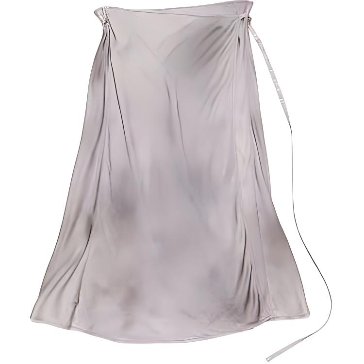 

Сатиновая юбка миди с запахом Acne Studios, мультиколор/серый