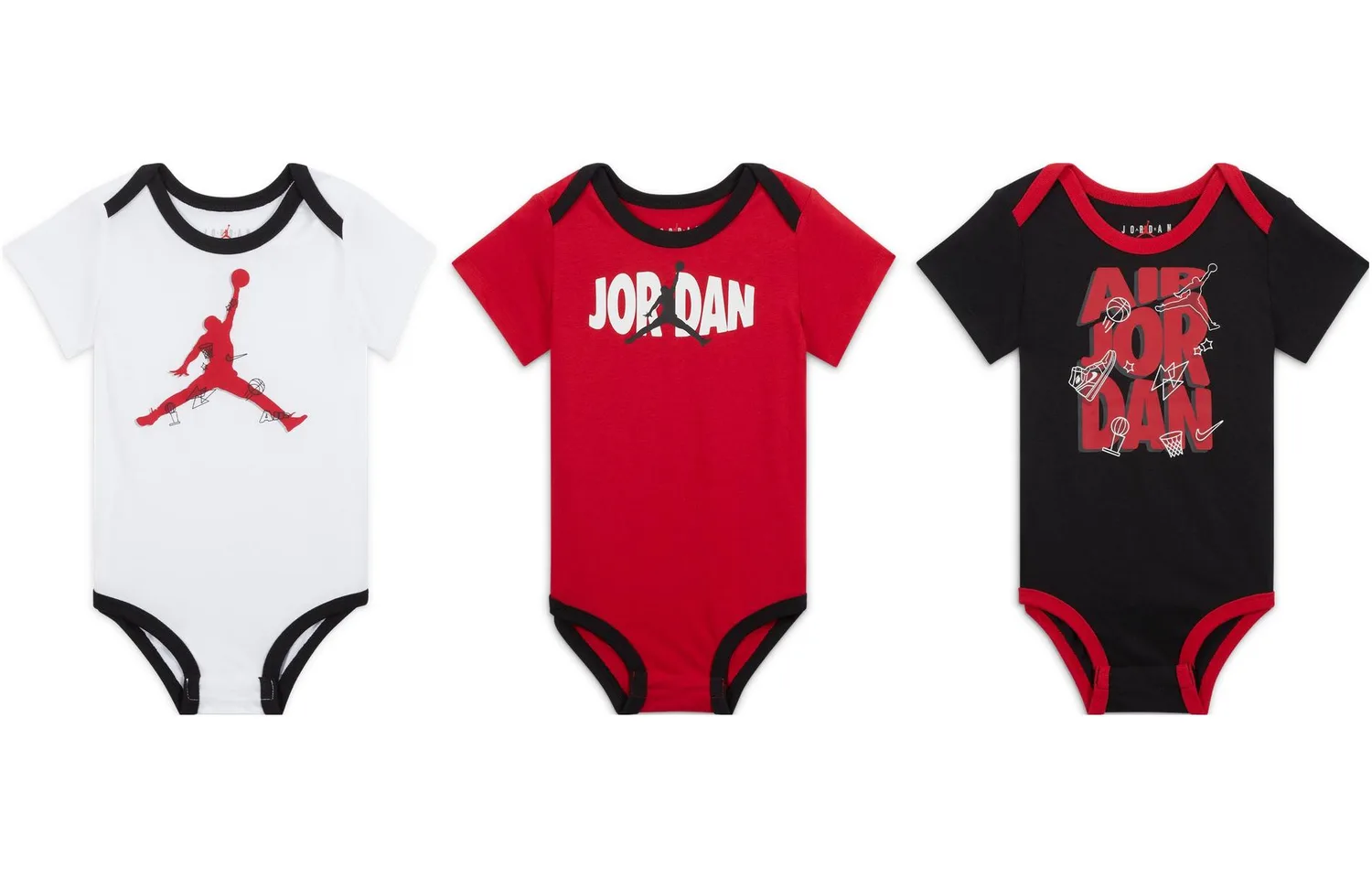 Nike Боди 3 шт детские Jordan, 3 Pack (Mixed Color)