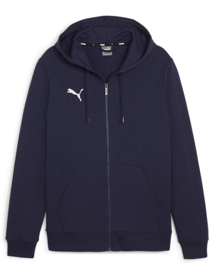 

Толстовка с капюшоном "TeamGoal CasuaLongsleeve Hooded Jacket Jr" синего цвета Puma