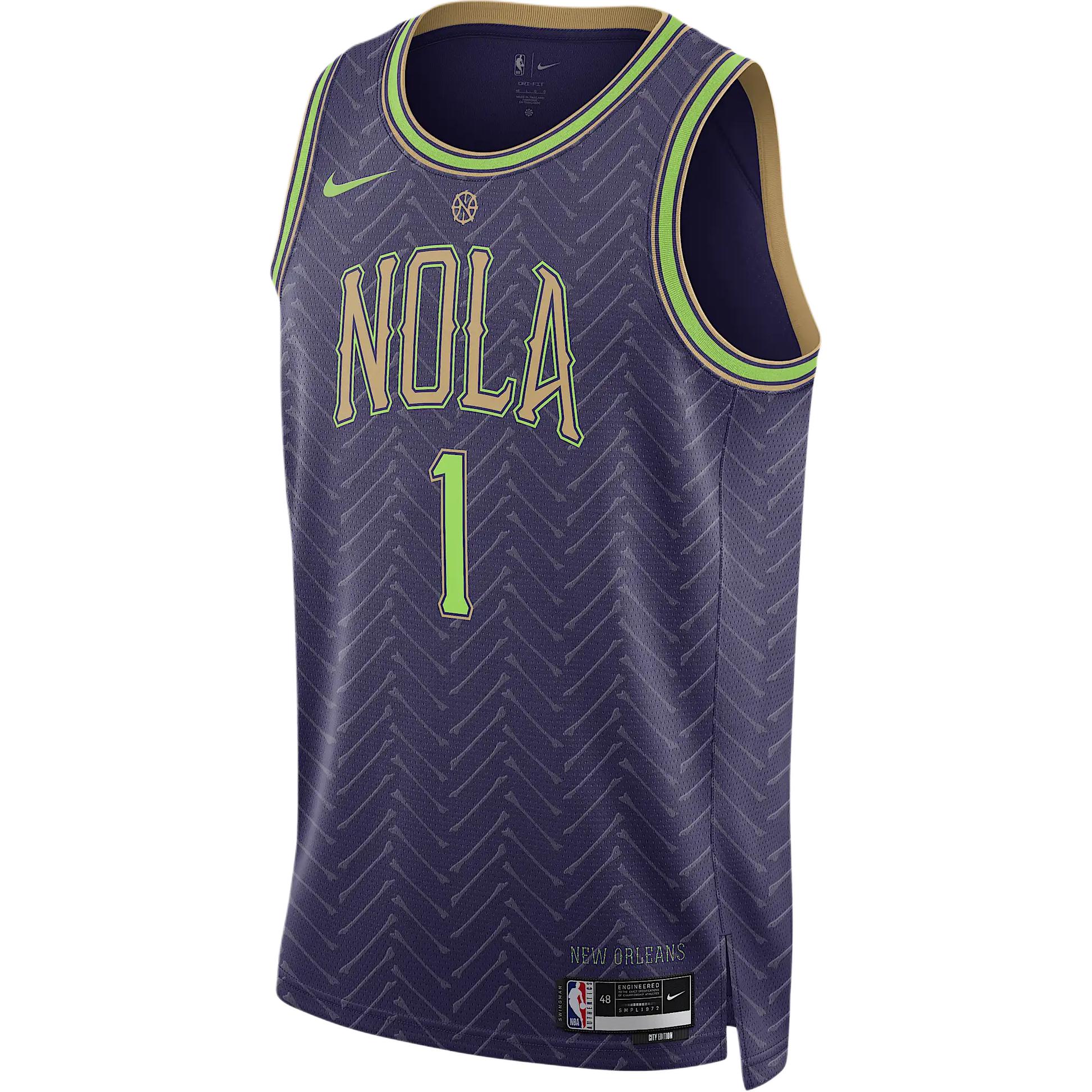 

Джерси мужская dri fit nba swingman New Orleans Pelicans Zion Williamson городская версия 2024/25 Nike, Ink