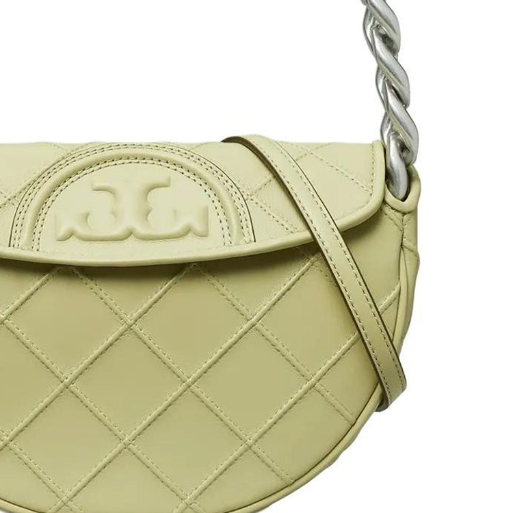 

Сумка-кроссбоди Fleming Sheepskin через плечо мини женская оливково-зеленая TORY BURCH