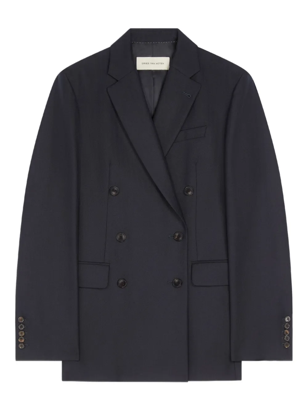 

Двубортный шерстяной блейзер DRIES VAN NOTEN, синий
