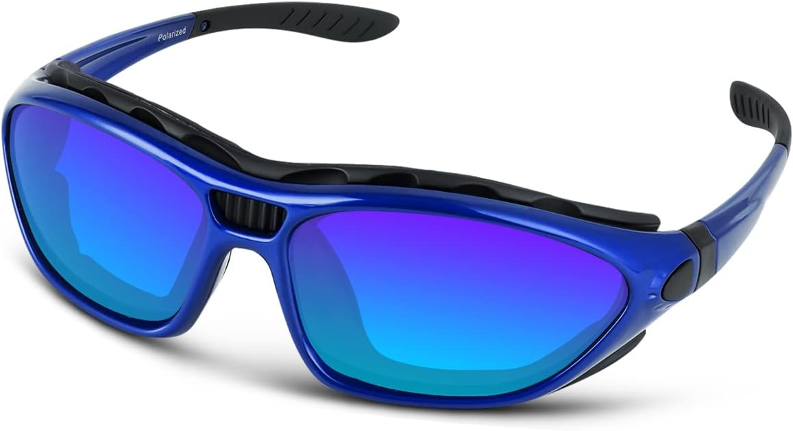 

Поляризованные спортивные солнцезащитные очки BEACOOL для мужчин, женщин и молодежи, для безопасной езды на мотоцикле, вождения, верховой езды, военные очки, тактические очки, Blue