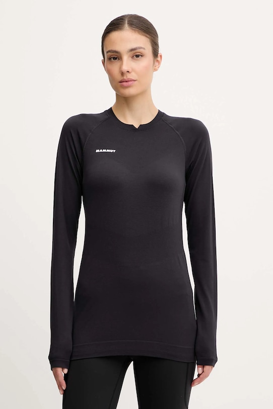 

Функциональный лонгслив с добавлением шерсти Trift Mammut, черный