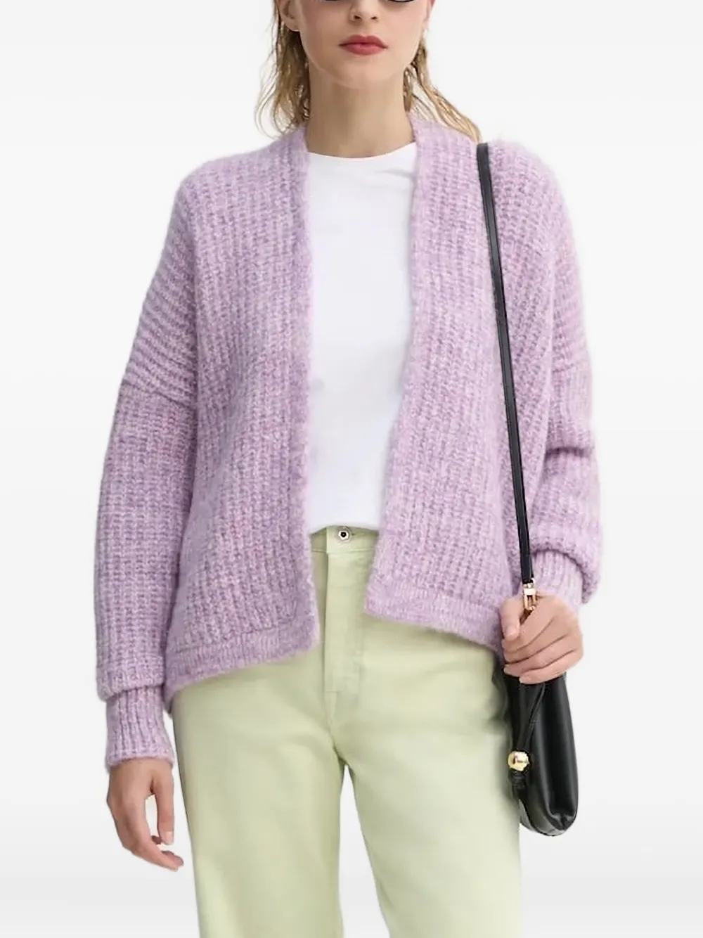 

Фактурный кардиган в рубчик American Vintage, фиолетовый