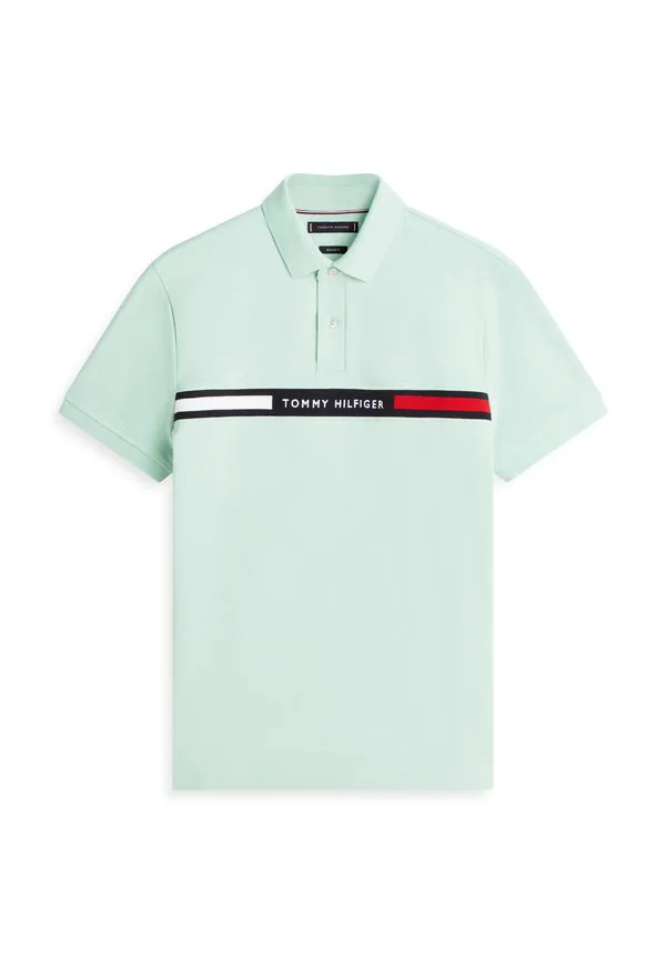 Рубашка-Поло стандартного кроя с логотипом и вставкой из пике. Tommy Hilfiger, Crushed Mint — фото 4