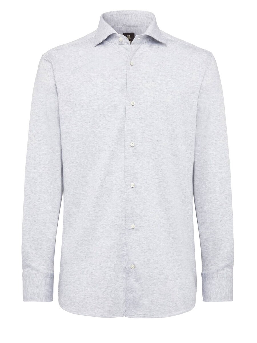

Повседневная рубашка Boggi Milano Slim fit Button Up Shirt, светло-серый
