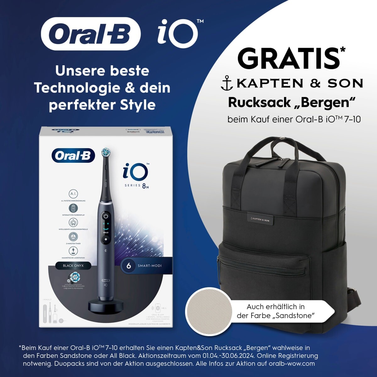 

Электрическая зубная щетка iO Series 8 Black Onyx 1 шт. Oral-B
