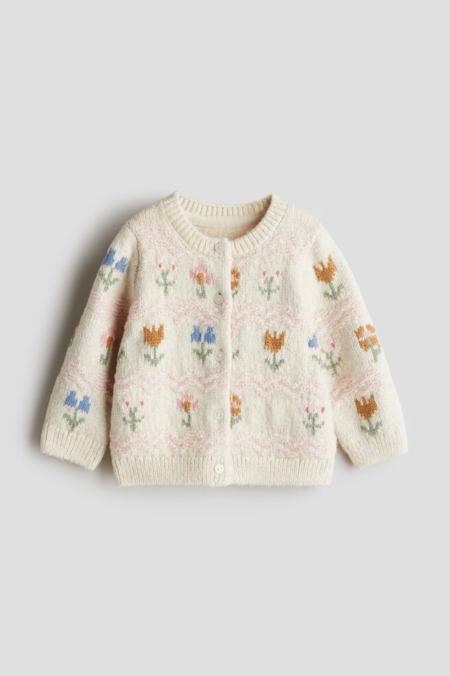 

Кардиган жаккардовой вязки H&M, бежевый