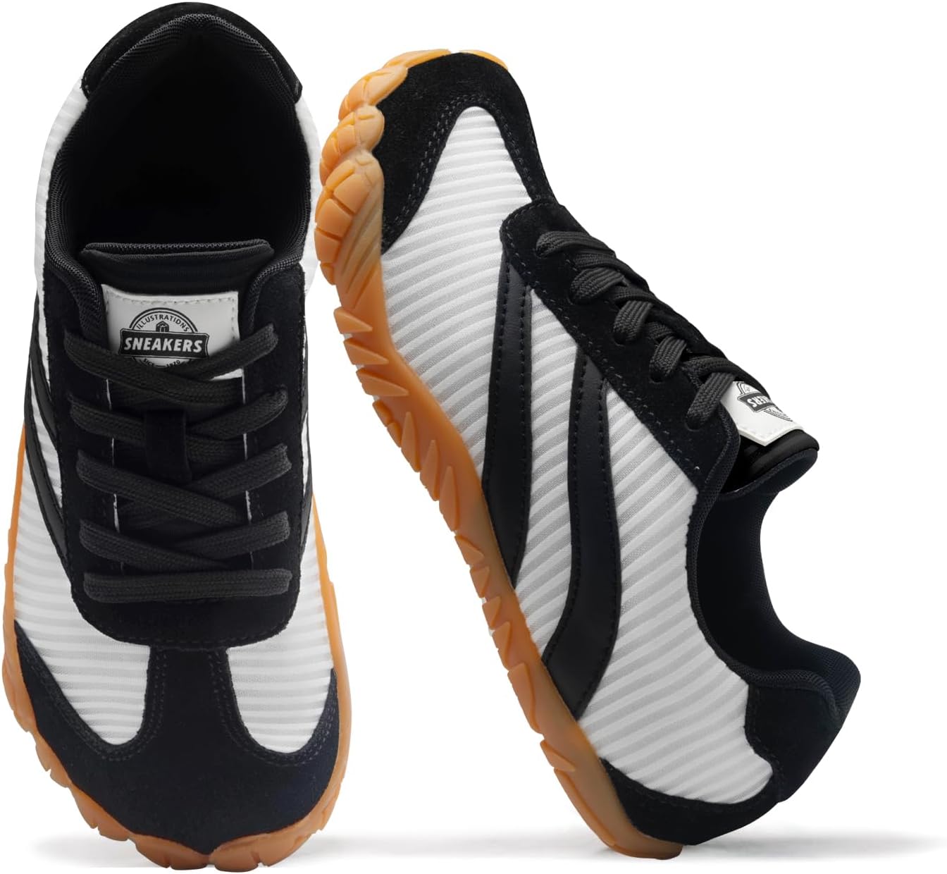 

женские кроссовки для повседневной носки Barezoey, белый/черный