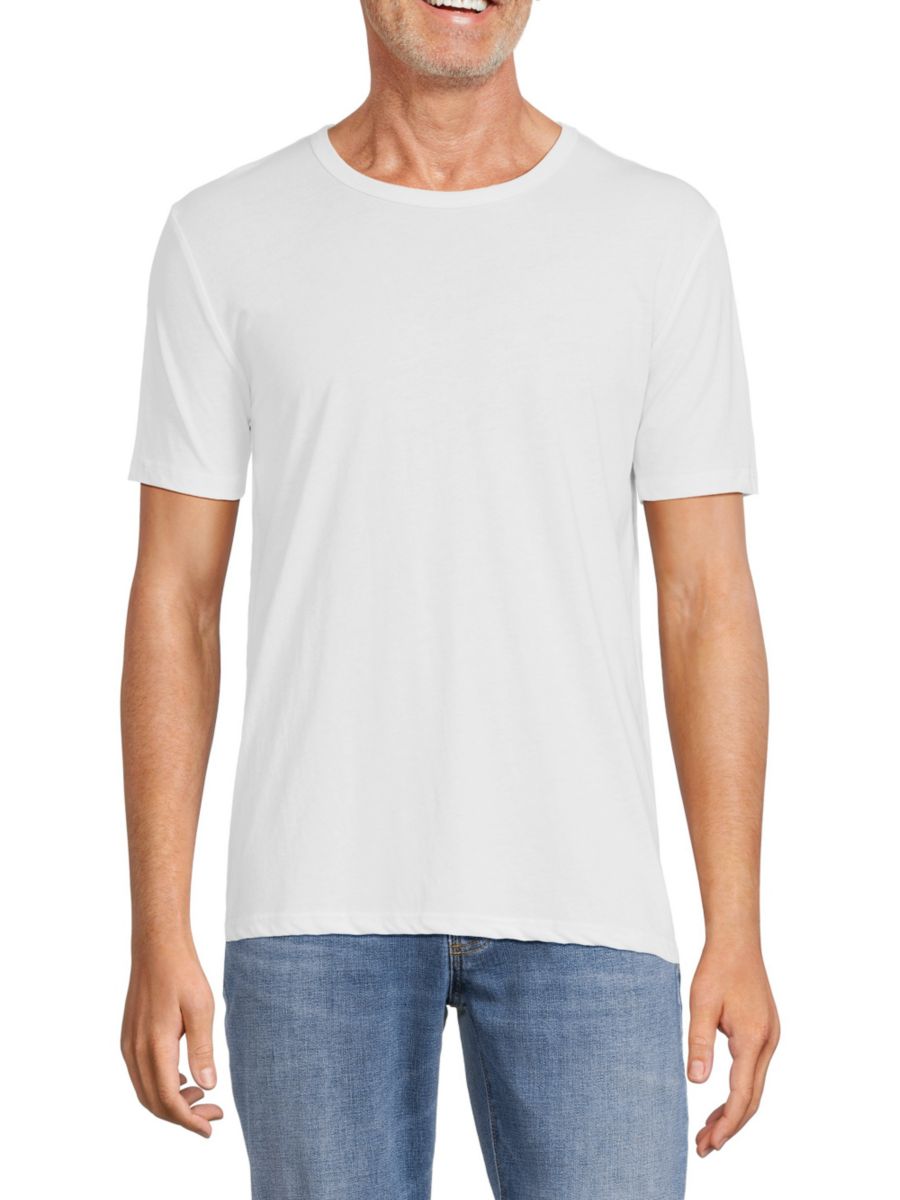 

Футболка Triblend с короткими рукавами и круглым вырезом Saks Fifth Avenue, белый