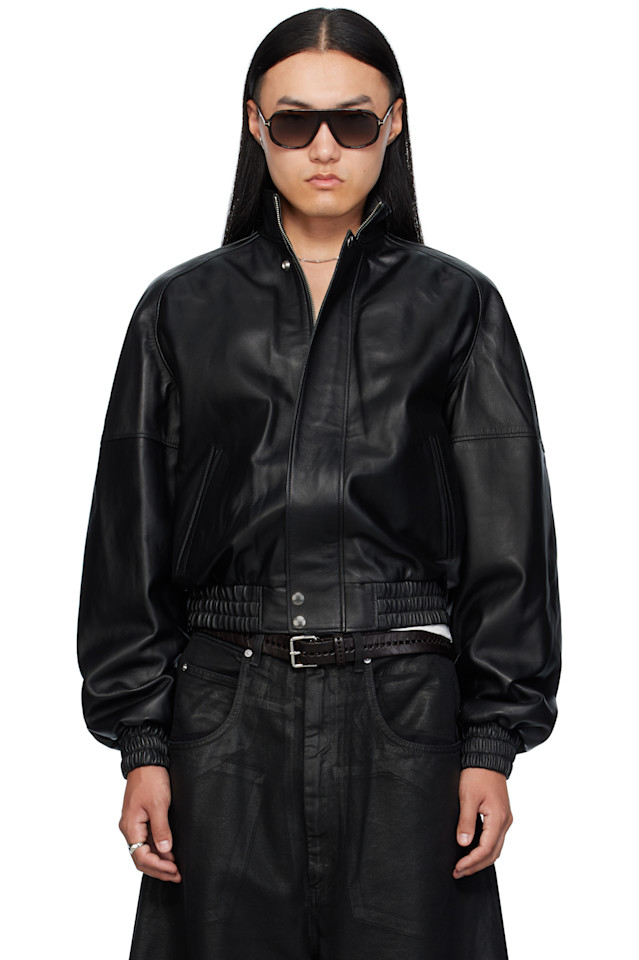 

Кожаная куртка-блузон Lu'U Dan, черный