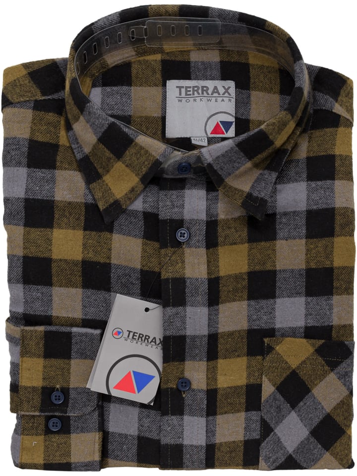 

Рубашка фланелевая TERRAX Clothing 81032-2501, 105 см, коричнево-белая TERRAX