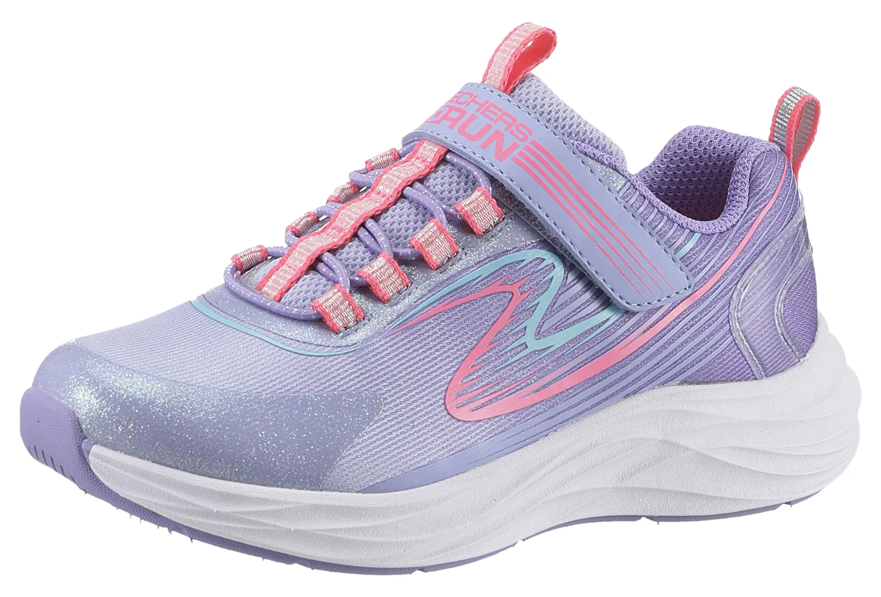 

Детские кроссовки Skechers "GO-RUN ACCELERATE", с блестящей отделкой, повседневная обувь, полуботинки, туфли на шнуровке Skechers Kids, цвет Lavendel-Multi