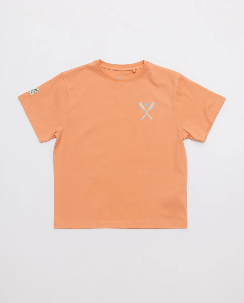 

Детская футболка с коротким рукавом и круглый воротник El Pulpo, оранжевый