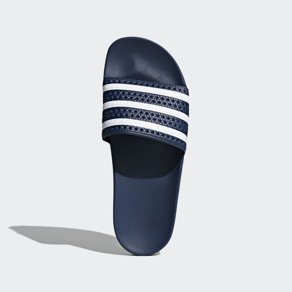 Шлепанцы Adidas Adilette Slides, цвет Adi Blue/White/Adi Blue — фото 2