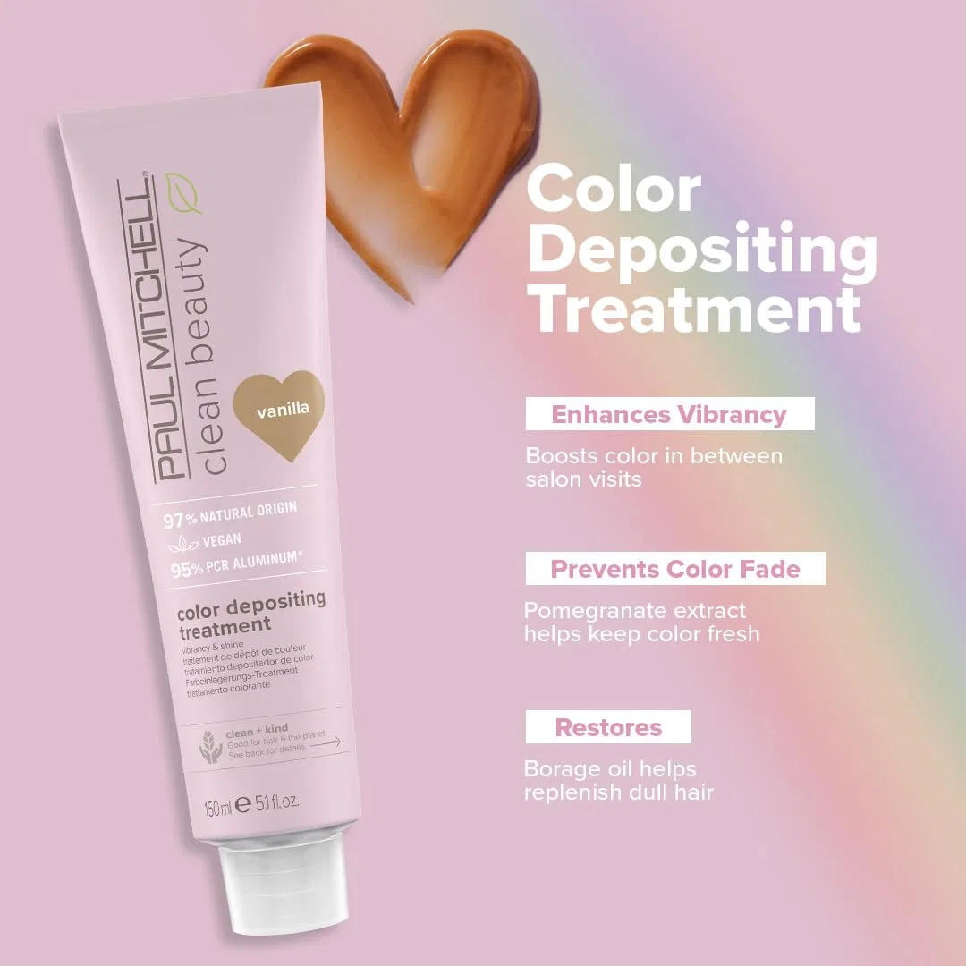 Маска для волос «Colour Depositing Treatment Vanilla» от Clean Beauty Paul Mitchell — фото 2