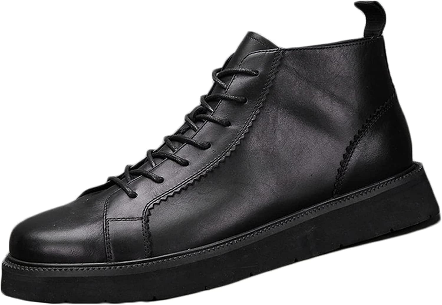 

Мужские теплые ботинки Yiozoi с шнуровкой, осенне-зимние, для повседневной носки, удобные ботинки для мужчин, черный