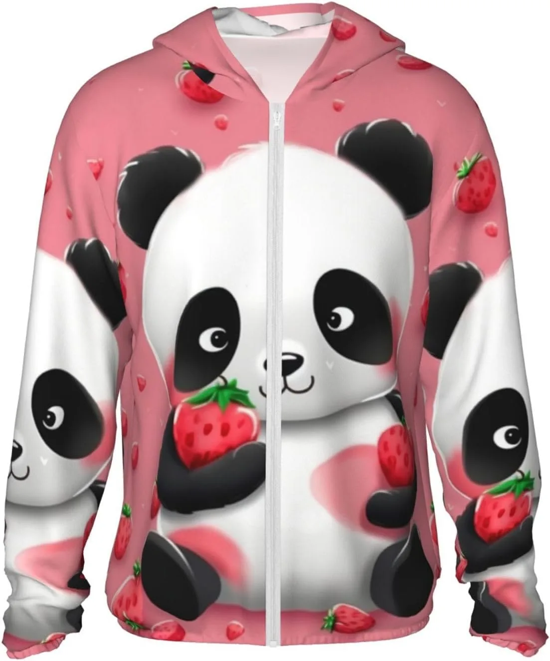

Мужская футболка с защитой от солнца UPF 50+ Cartoon Strawberry Panda NBSKSDLK