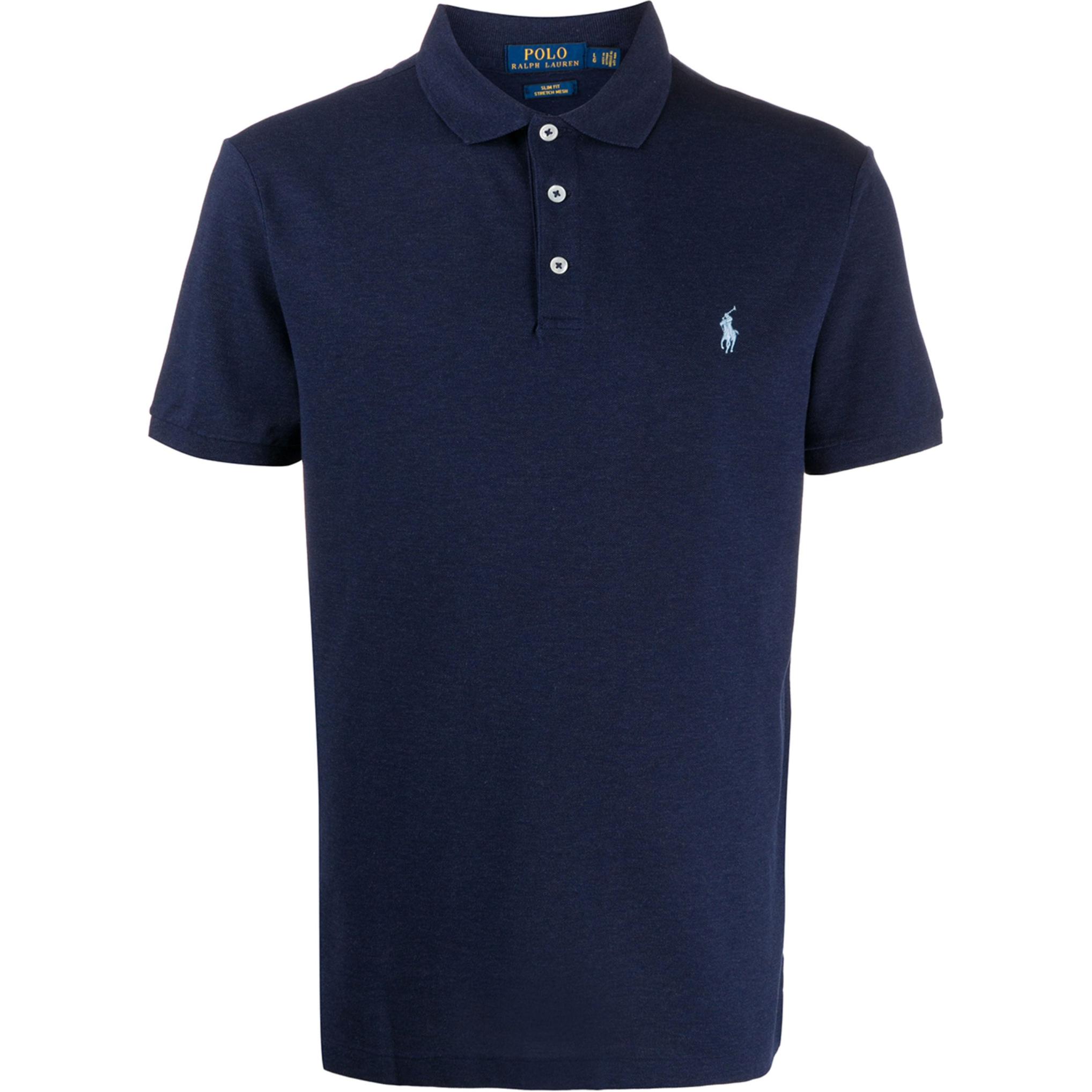 Футболка поло мужская морская синяя Polo Ralph Lauren — фото 2