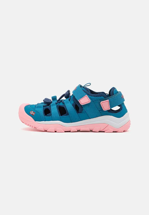 Детские сандалии для ходьбы kristiansand xt унисекс Trollkids, Harbor Blue/ Peony Rose/Madeira Blue