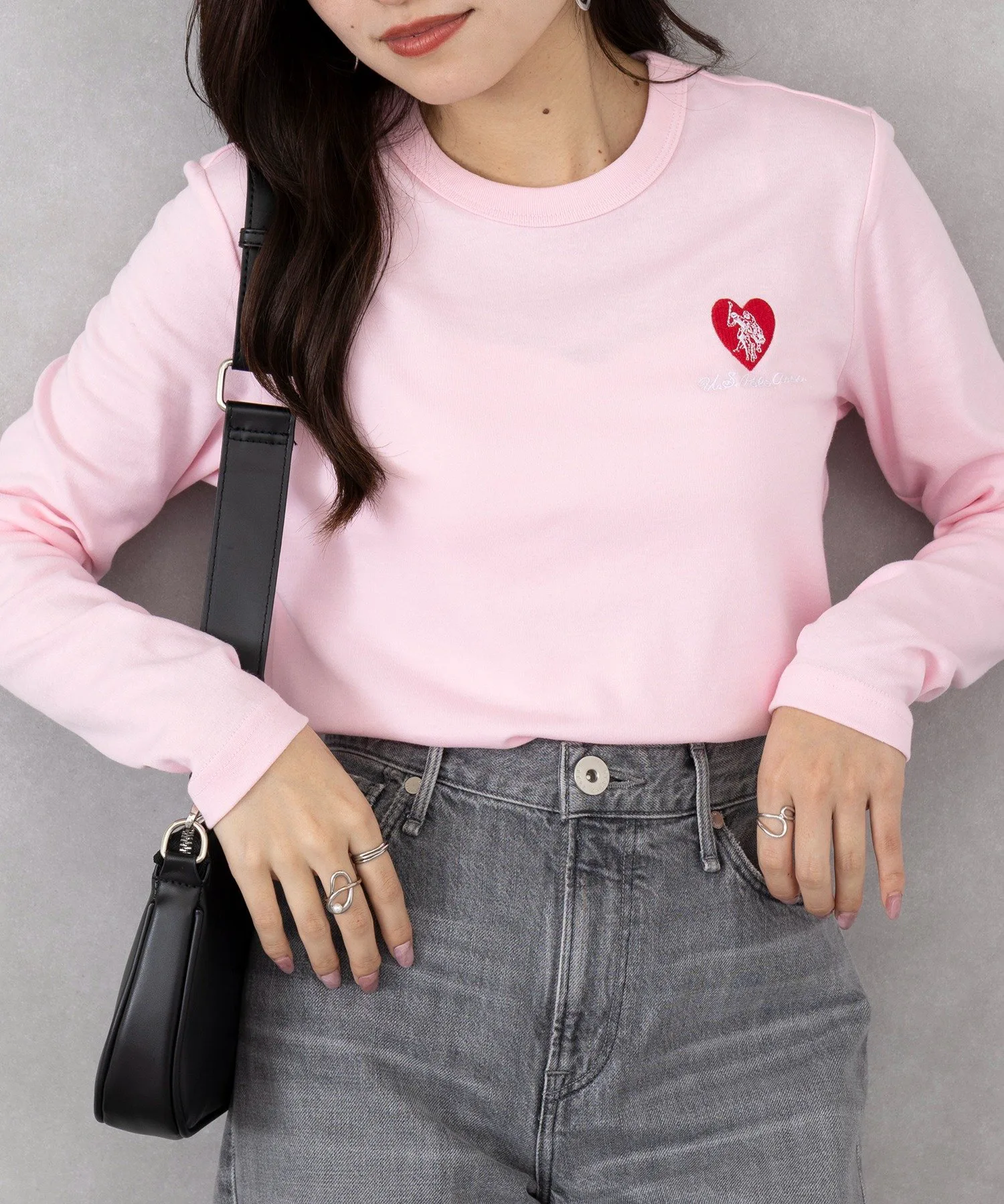 Футболка с длинным рукавом и вышивкой в виде сердца от US POLO ASSN./Beauty Smooth. U.S. Polo Assn., PNK — фото 3