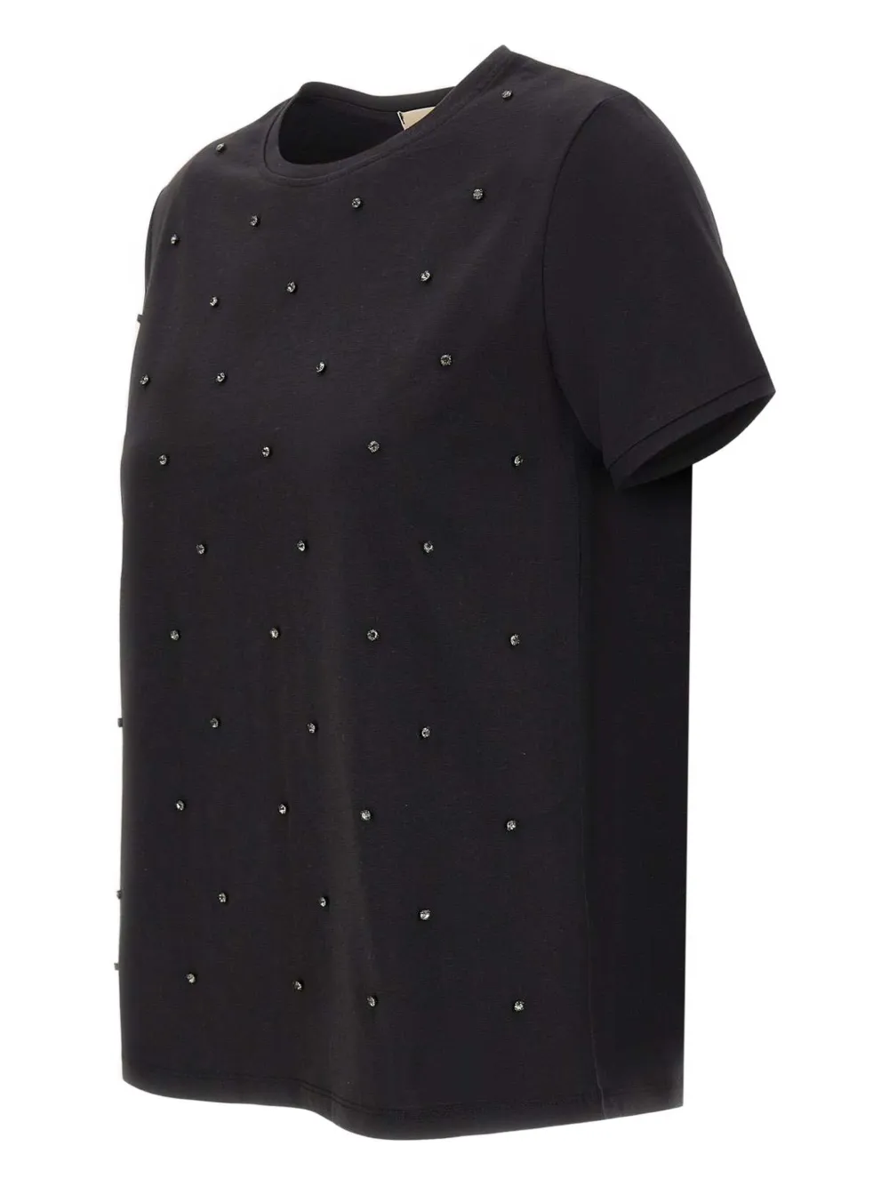 

Футболка с круглым вырезом, украшенная кристаллами kaos, черный
