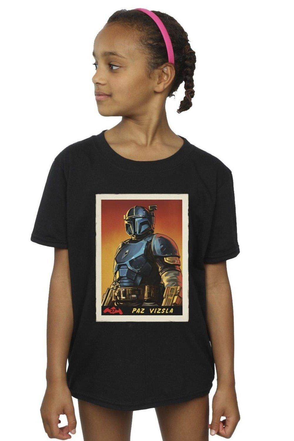 

Хлопковая футболка Mandalorian Paz Vizla Card Star Wars, черный