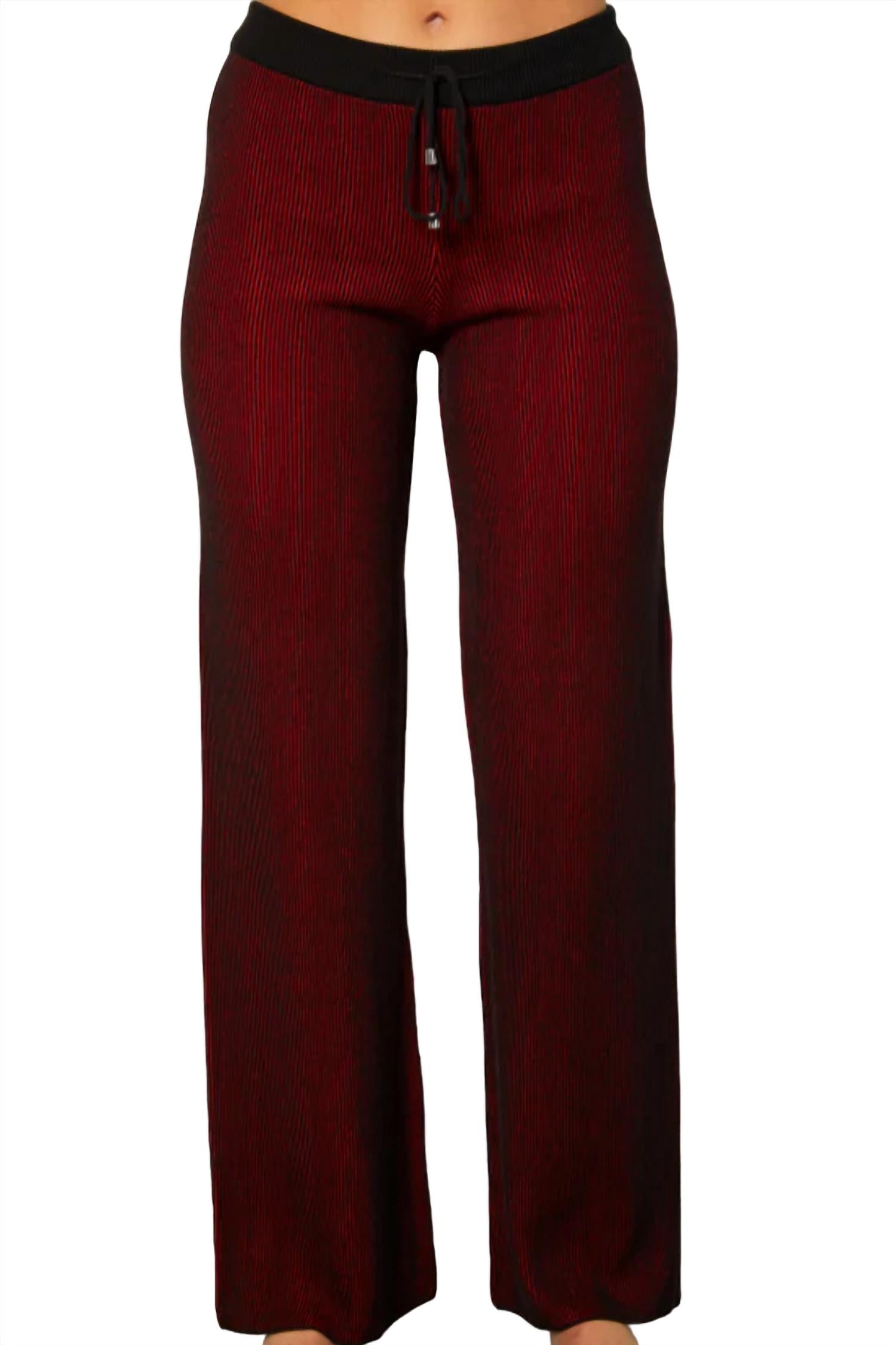 

Двухцветные ребристые брюки цвета Rouge Angel Apparel