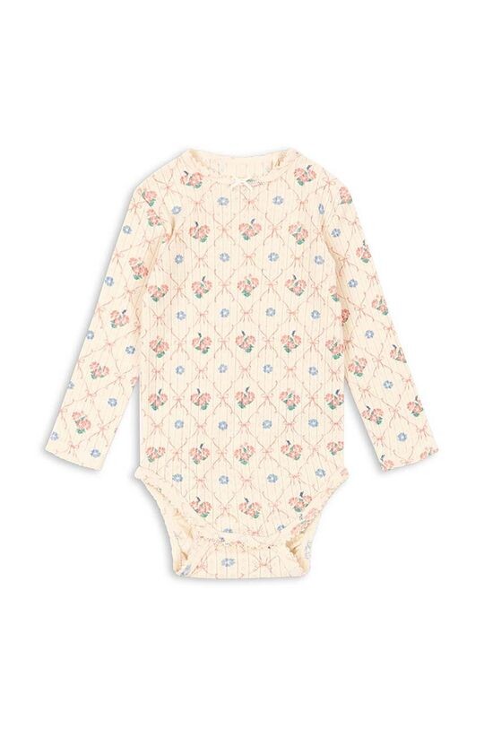 

Хлопковое детское боди MINNIE BODY GOTS Konges Sløjd, бежевый