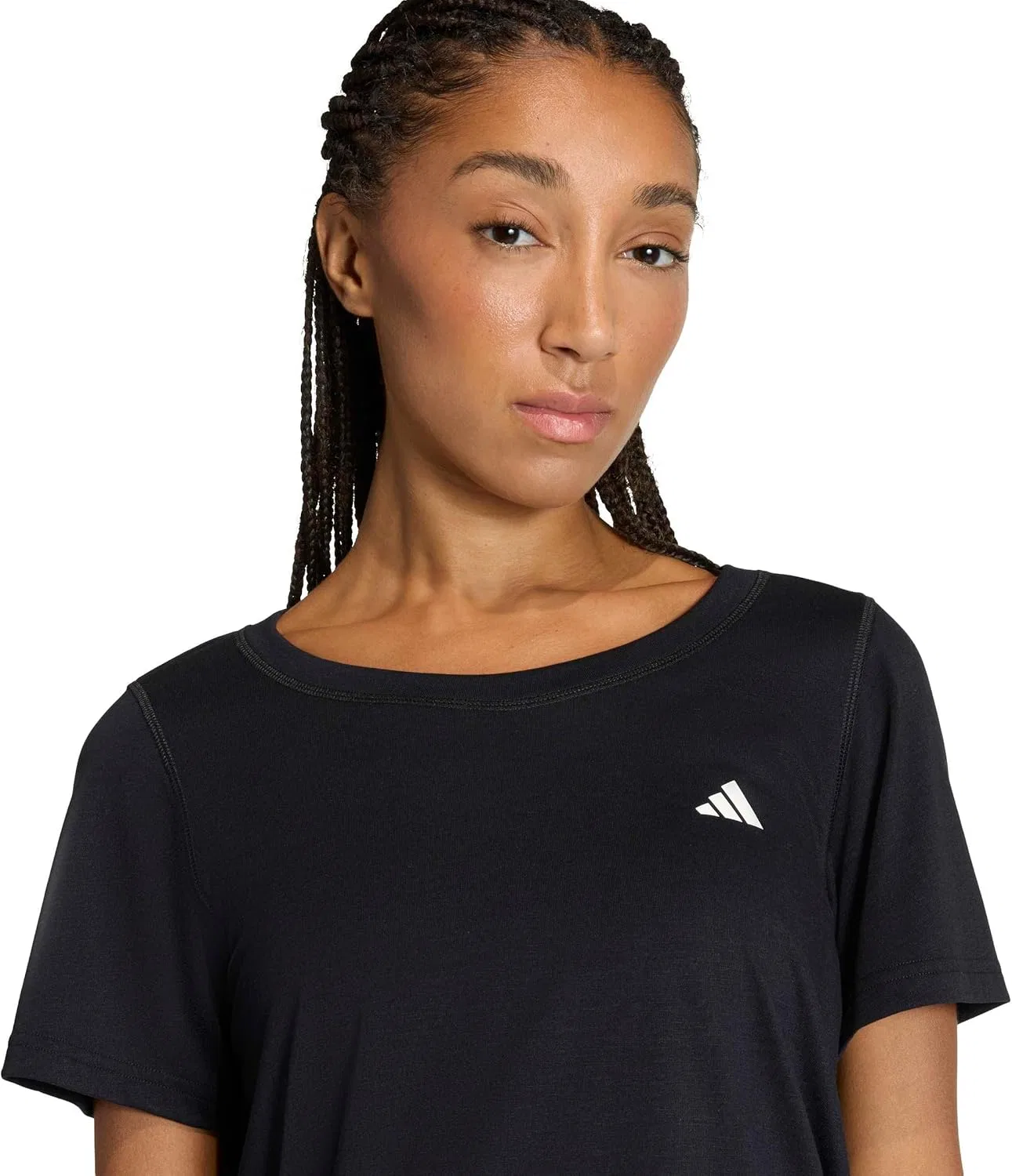 Футболка женская с круглым вырезом adidas, Black — фото 4