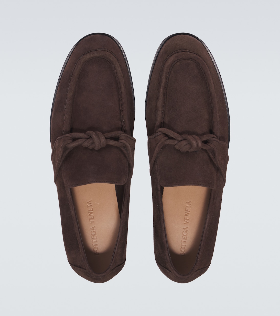 Лоферы из замши Astaire Knot Bottega Veneta, Fondant — фото 4
