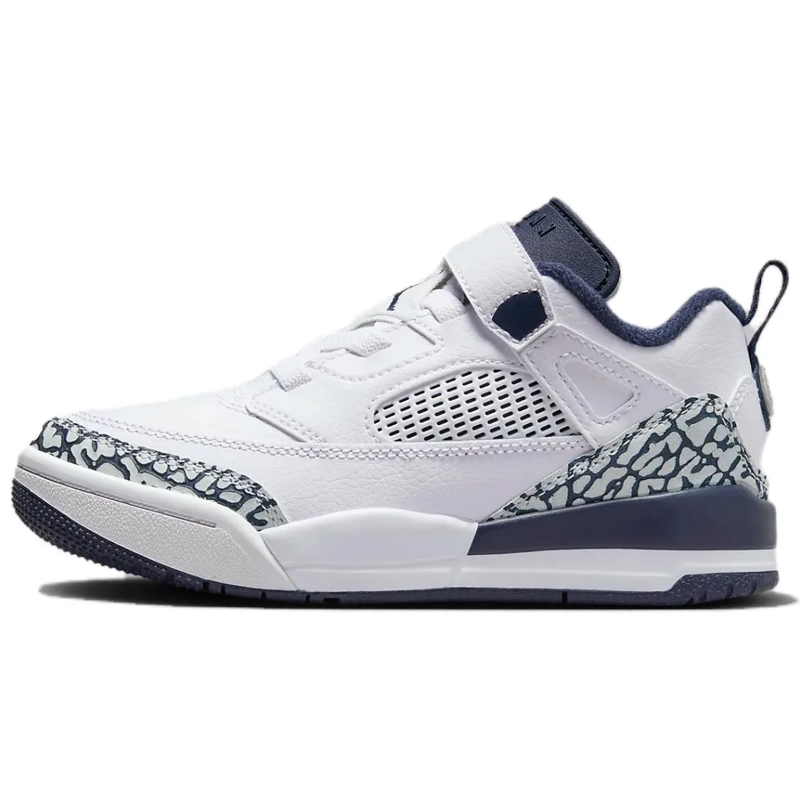 Jordan Детские баскетбольные кроссовки Spizike Slip Resistant Cushioning Low top бело-синие