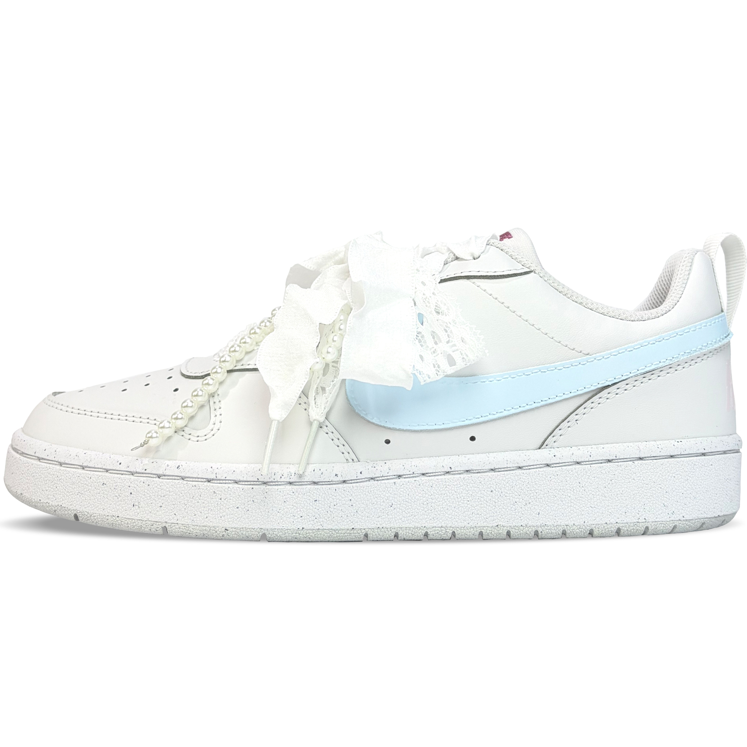 

Nike Детские низкие скейтбордистские кроссовки Court Borough RECRAFT, синие и розовые, для подростков