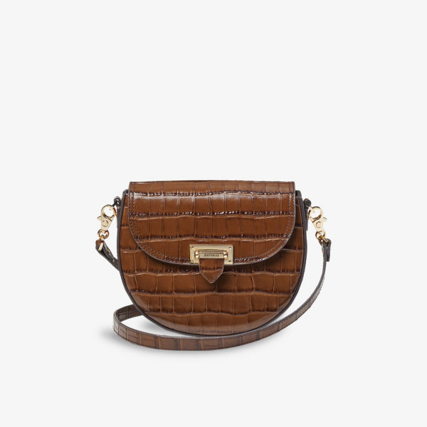 

Портфель Portobello из зерненой кожи через плечо Aspinal Of London, цвет chestnut
