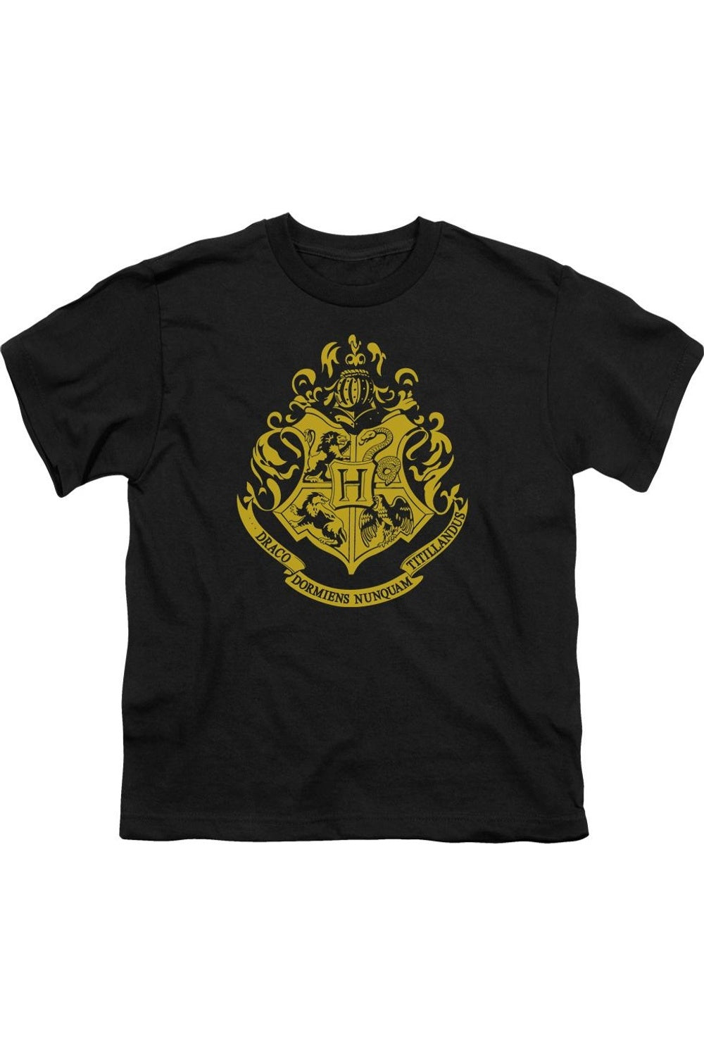 

Футболка с коротким рукавом для детей с гербом Хогвартса из Гарри Поттера Gildan, черный