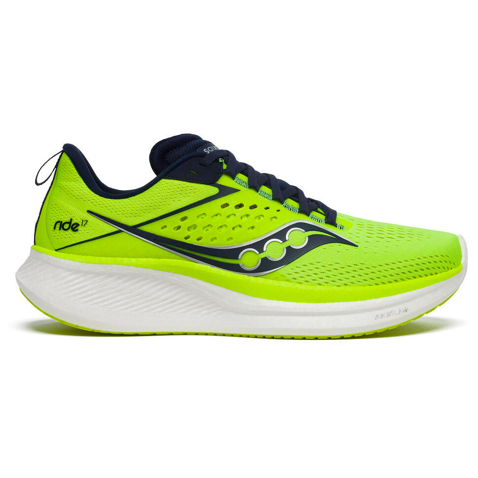 

Кроссовки Saucony Ride 17, цвет Citron/Navy