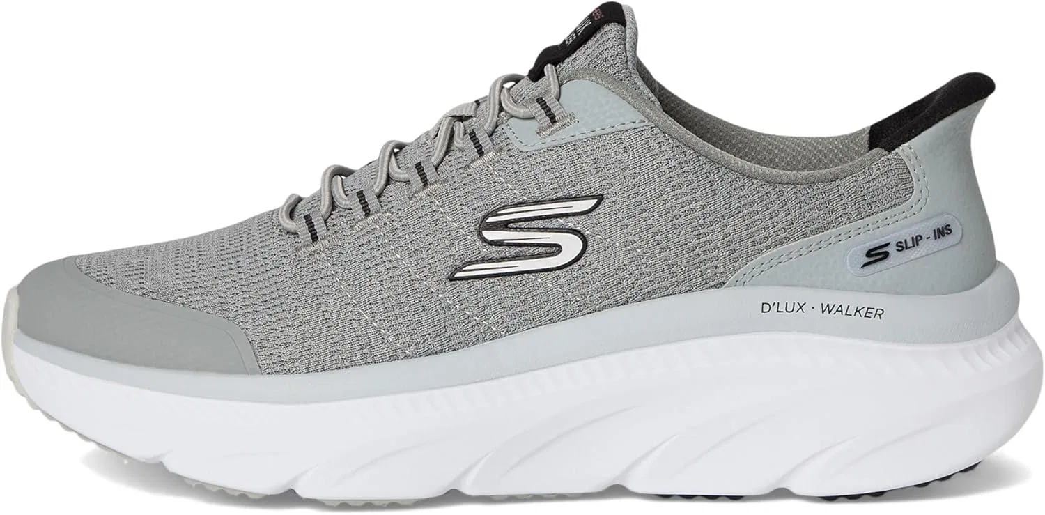 Мужские кроссовки Skechers D'lux Walker 3.0 Drevven Hands Free Slip-in, Grey Black — фото 4