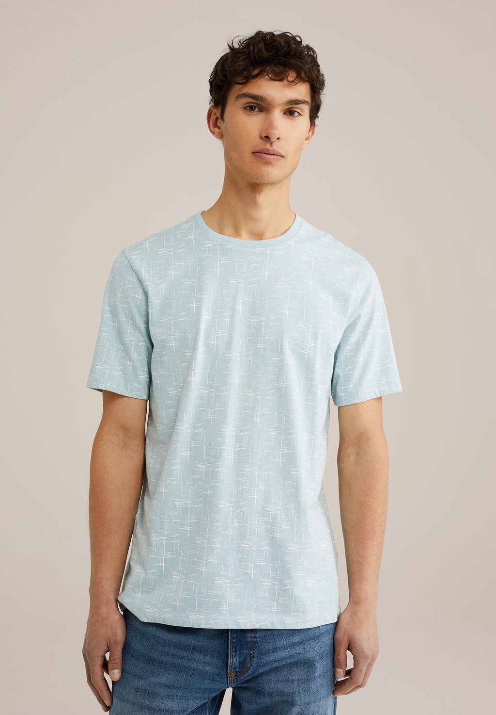 

Футболка с принтом WE Fashion, цвет Ice Blue