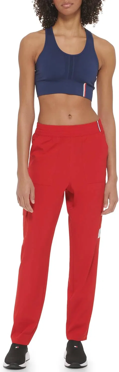 Tommy Hilfiger женские брюки карго с эластичным поясом, красный