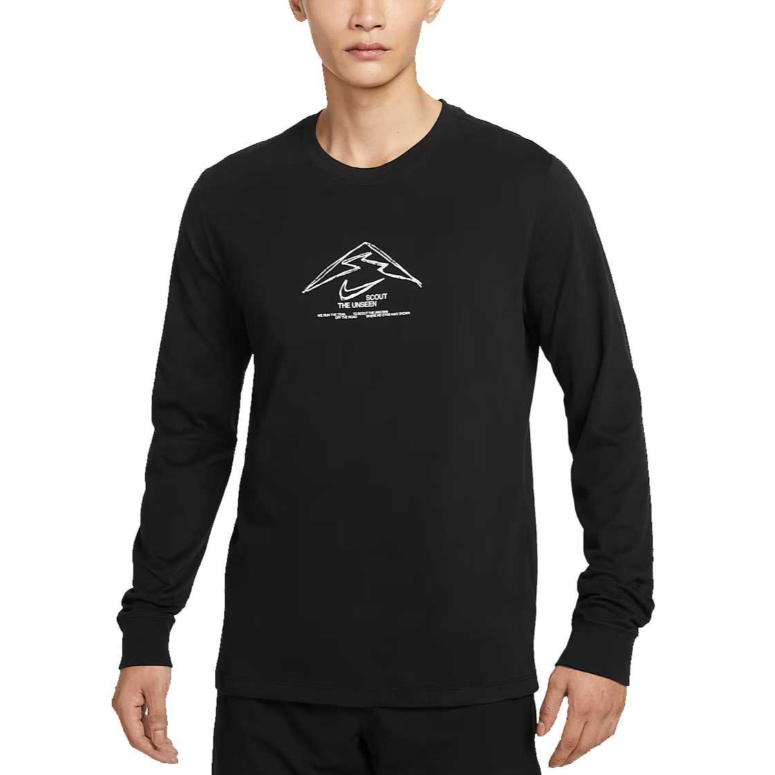 

Мужская футболка для бега Trail Dri FIT с длинными рукавами Nike, черный