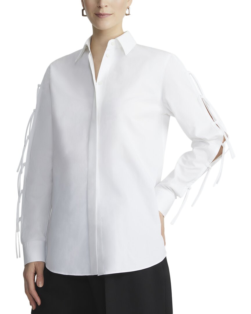 

Lafayette 148 New York Рубашка с завязывающимися рукавами, белый