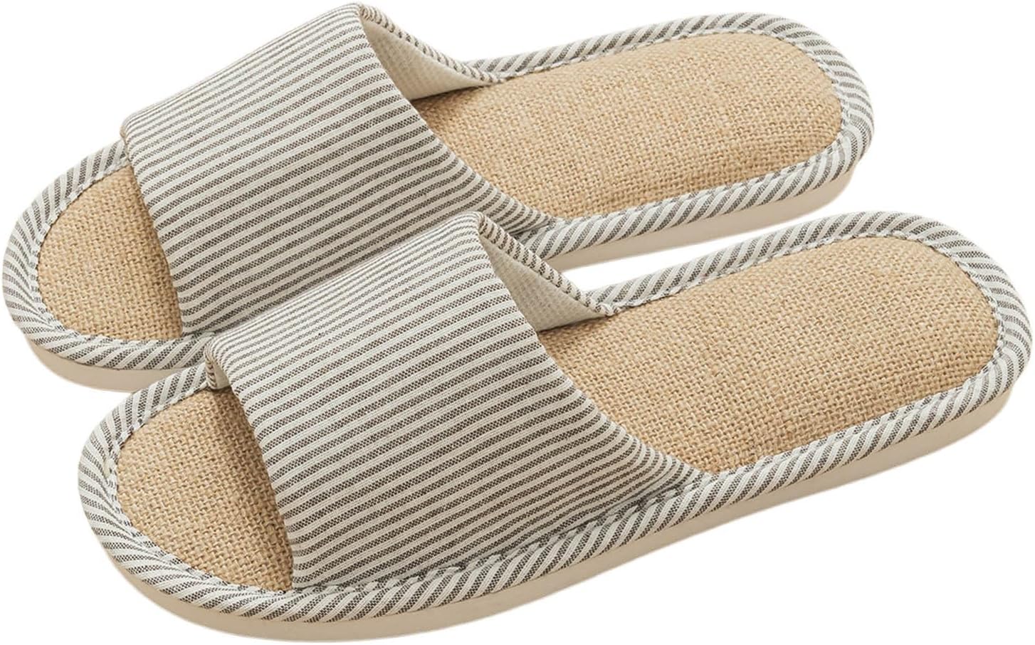 

Домашние тапочки для женщин и мужчин с открытым носком, мягкие японские тапочки, теплые с эффектом памяти, нескользящие, для дома, удобные домашние слайды, хлопковые домашние тапочки Generic, Coffee