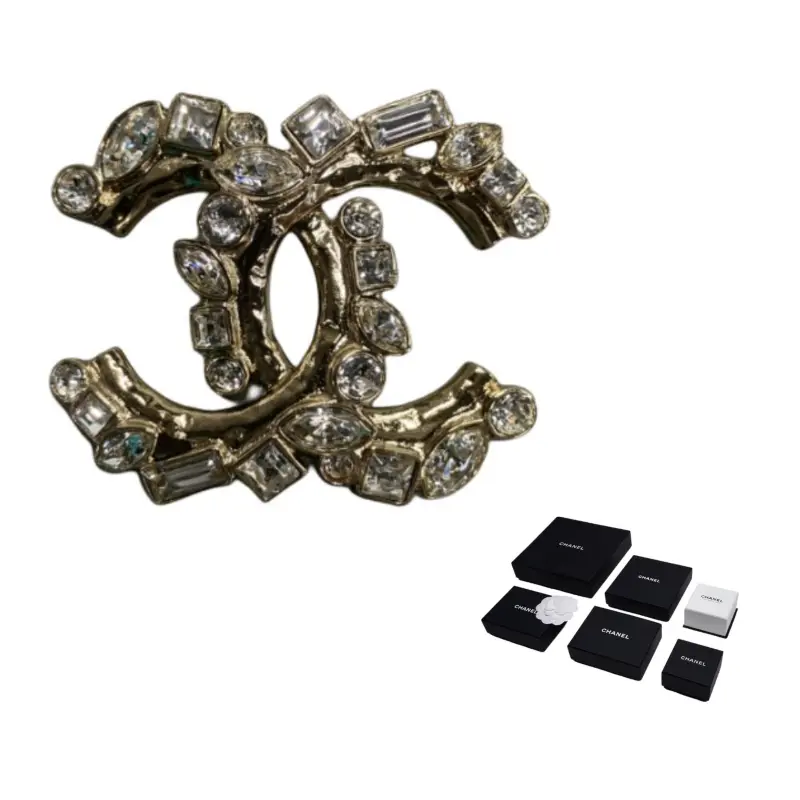 

Chanel Металлическая брошь, женская, золотой