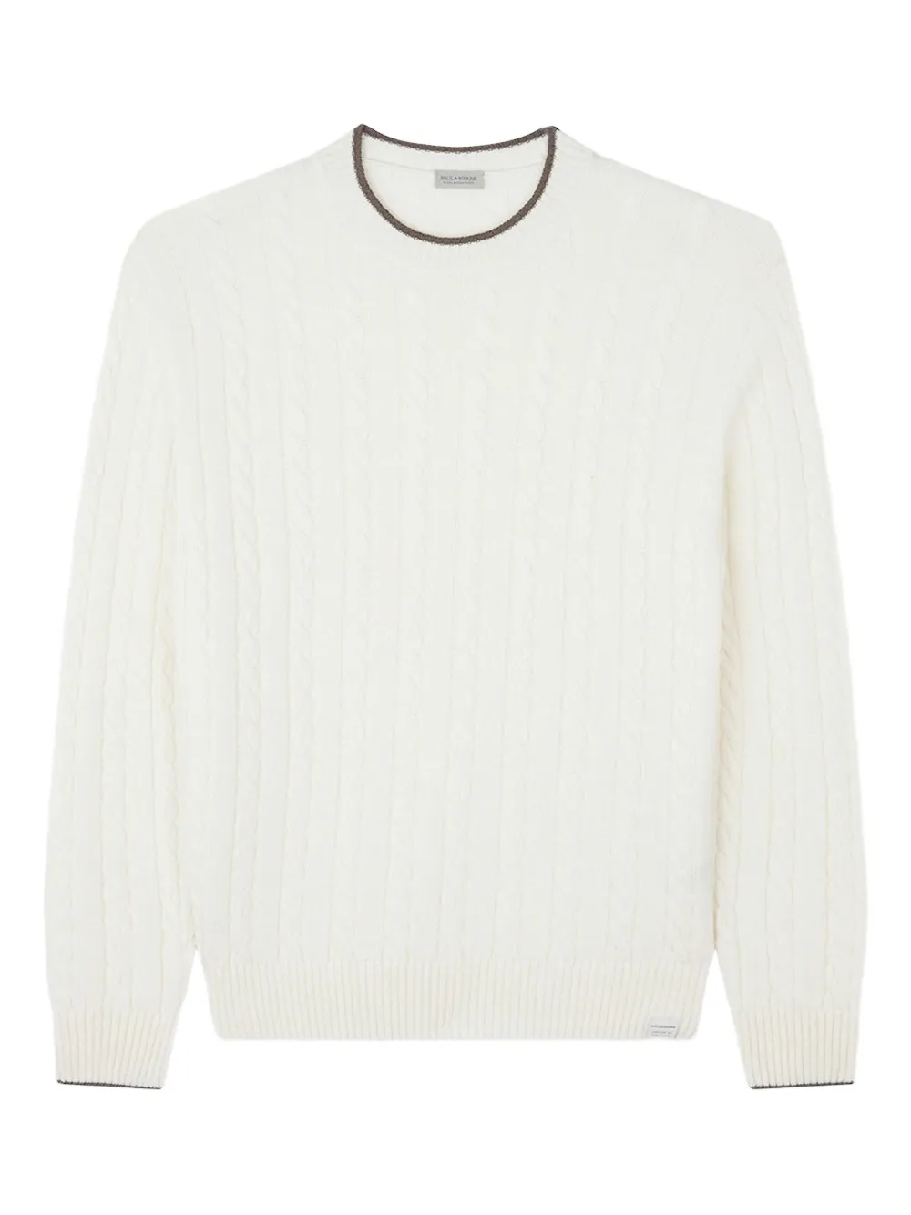 

Джемпер с круглым вырезом и косичками Paul & Shark, белый