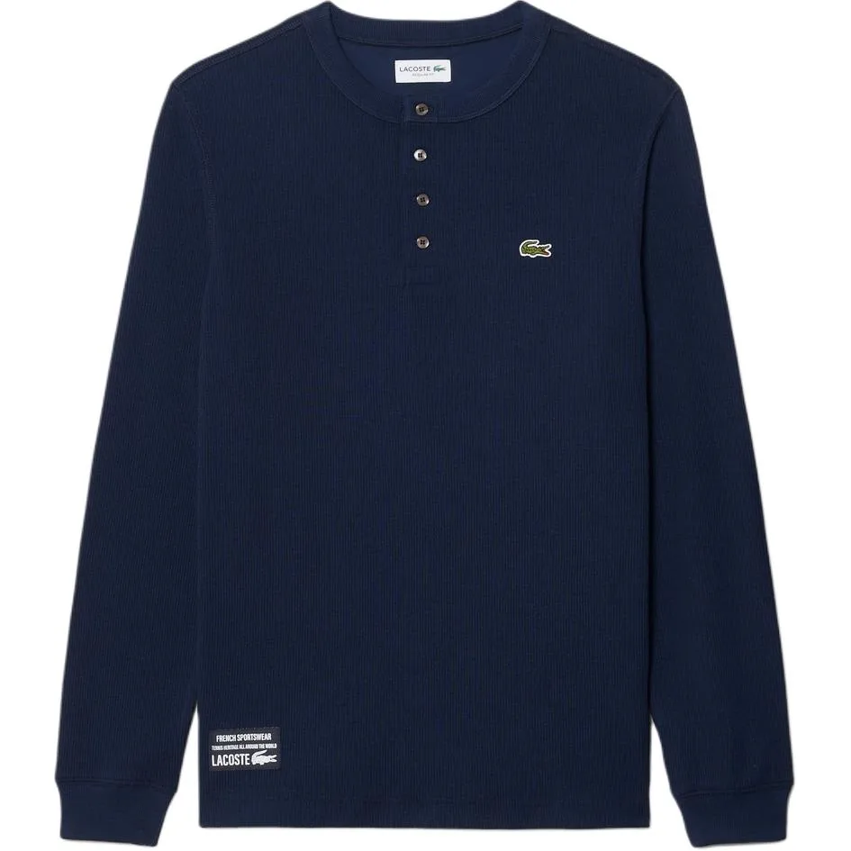 Футболка мужская Henry Collar Moderate Straight Fit LACOSTE, 166/темно- синий