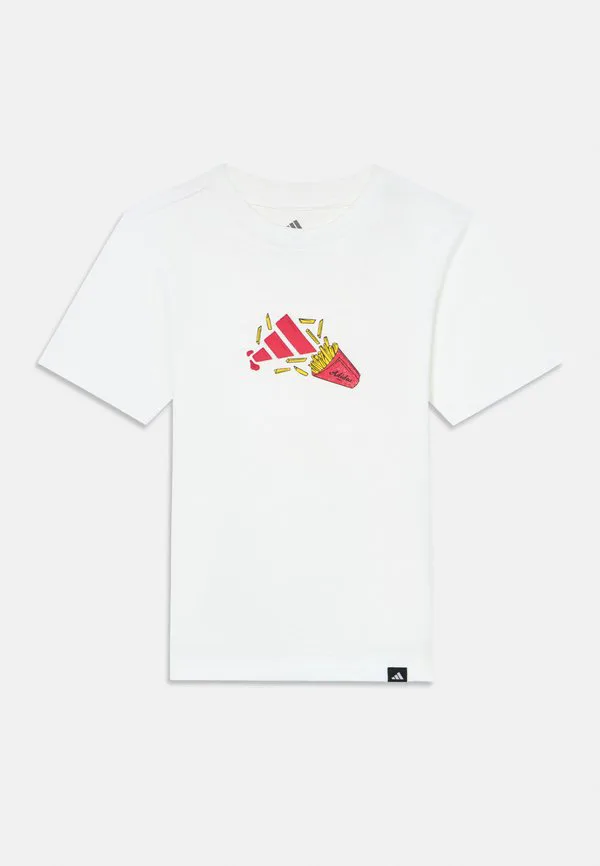 Футболка унисекс с графическим принтом в виде упаковки продуктов. Adidas Performance, White