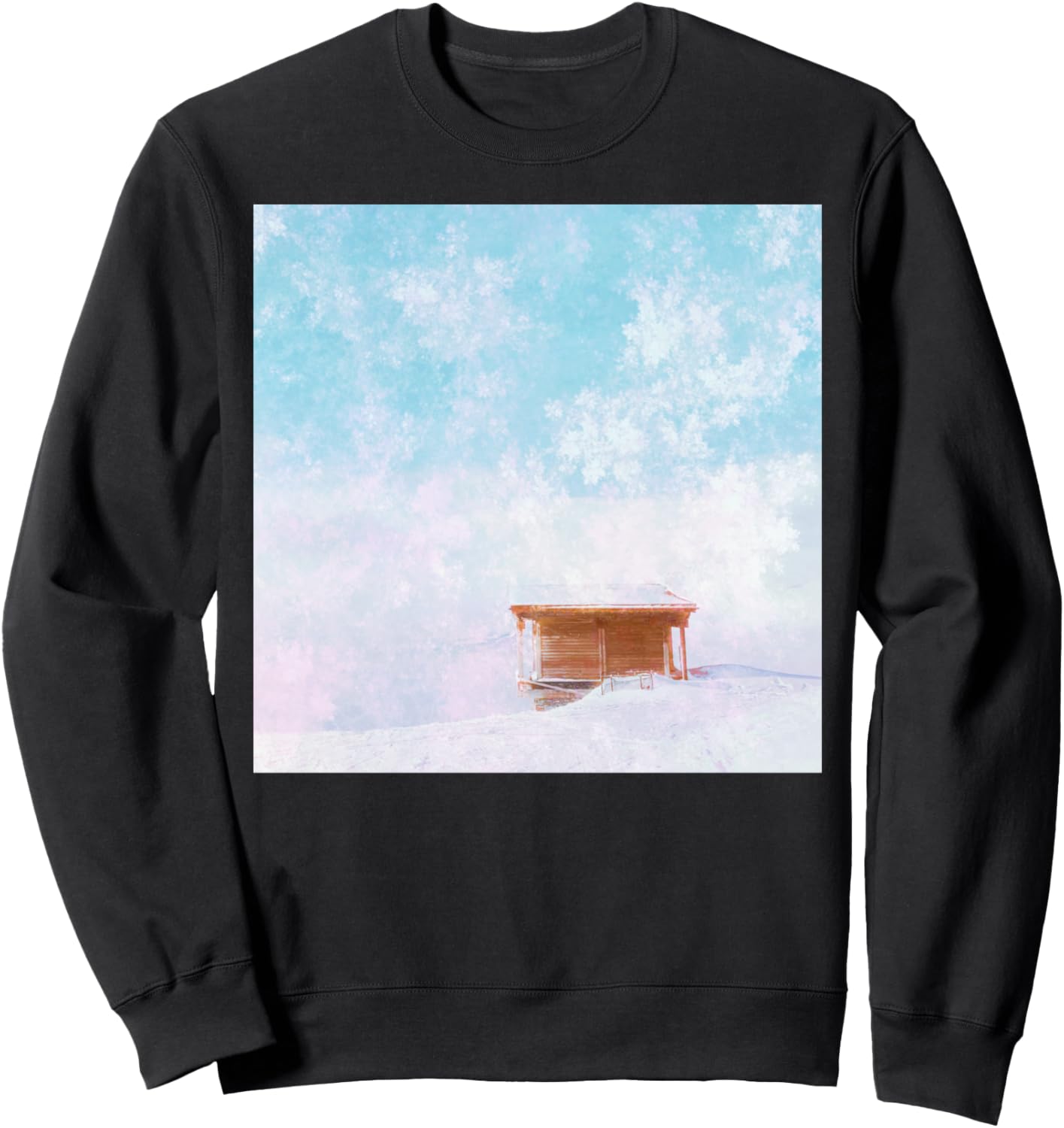 

Толстовка «Заснеженная горная хижина» Snowy Mountain Hut, черный