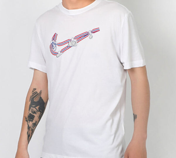 Футболка dri-fit swoosh basketball white Nike, белый — фото 3