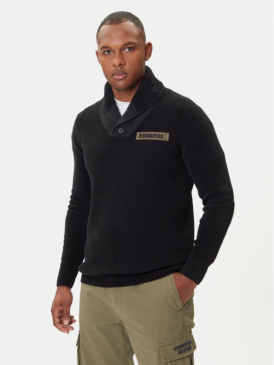 

Свитер regular fit 252MA1574UL00539 Aeronautica Militare, чёрный